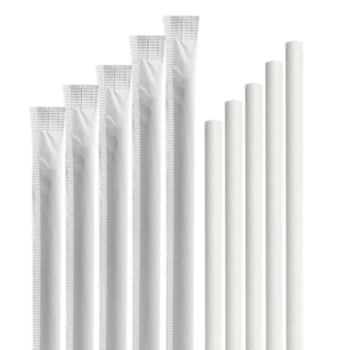Pailles papier emballées