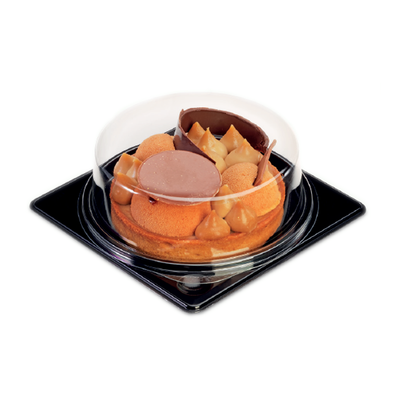 Boîte tartelette ronde noire