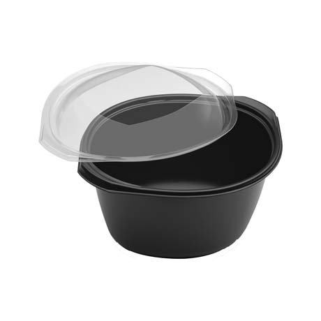 Boîtes Wok noires avec couvercles